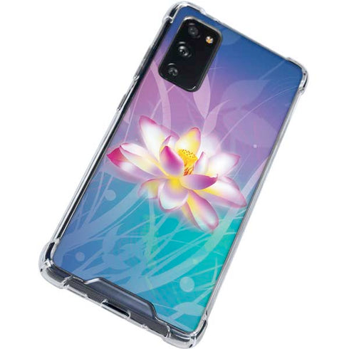Lotus Floral Pattern Galaxy S20 FE Clear Case